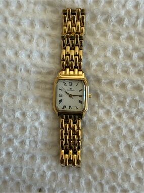 Waldor & Co. Gold Tone Roman Numeral Bracelet Watch
